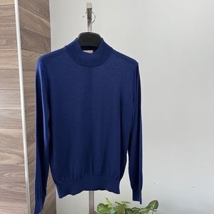 Altea Sweater Men's 100% Virgin Wool Blue Sz Small